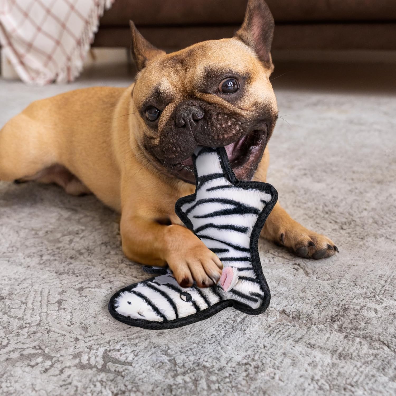 No Stuffing Dog Toys Crinkle Squeaky, Long Lasting Chews for Aggressive, Durable Plush Dog Puppy Chew Toys for Teething, with 6 Tough Layers for Small Medium Large Breed